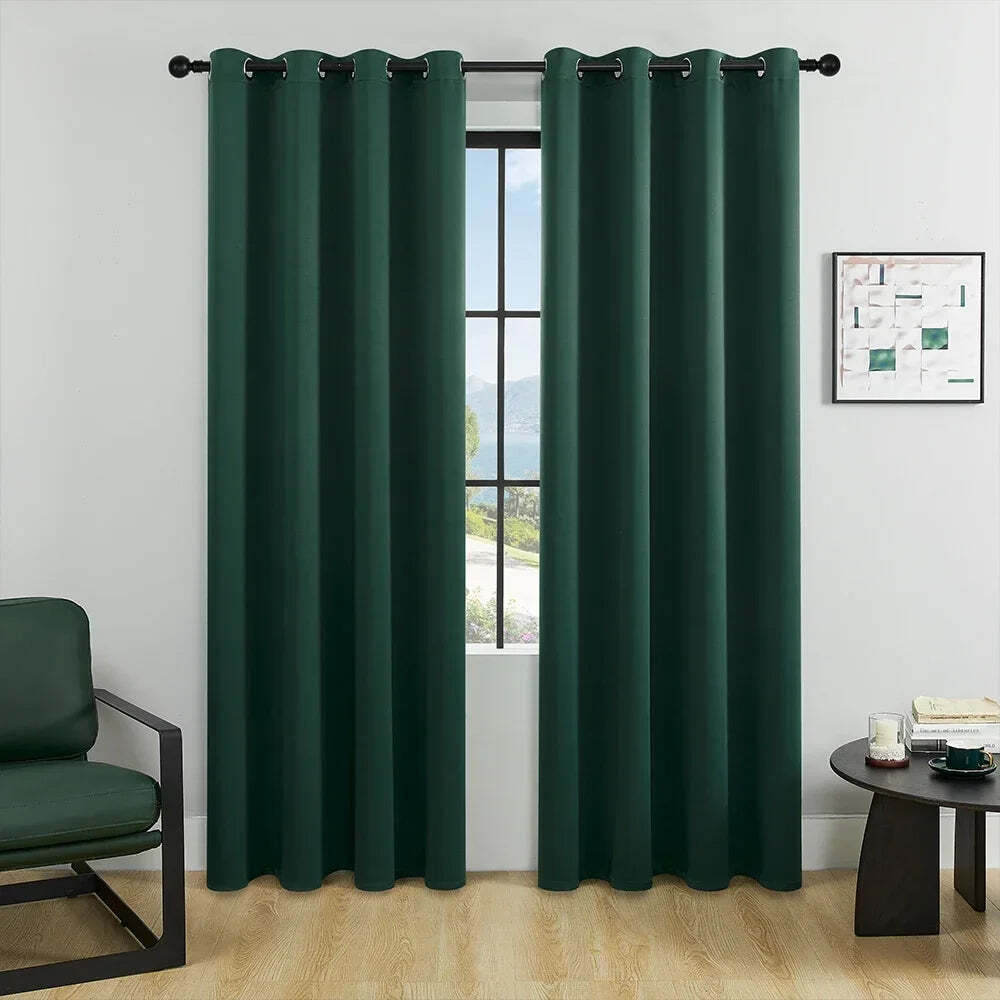 Image of Solid color blackout curtain for room darkening in bedrooms, kitchens, and living rooms