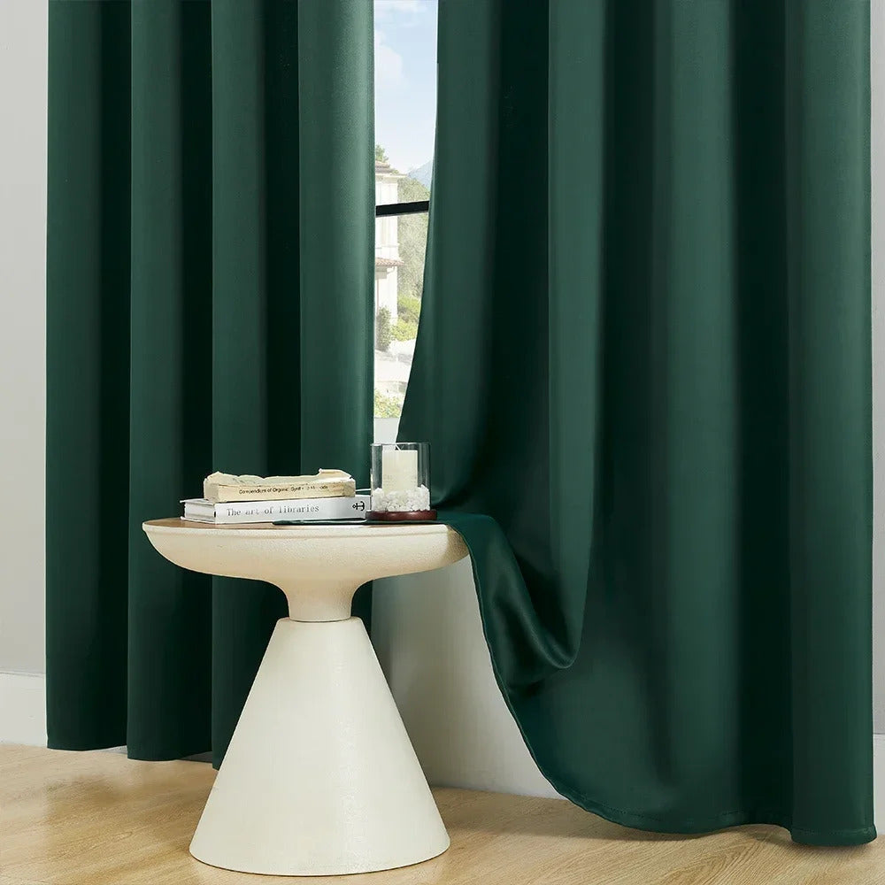 Image of Solid color blackout curtain for room darkening in bedrooms, kitchens, and living rooms