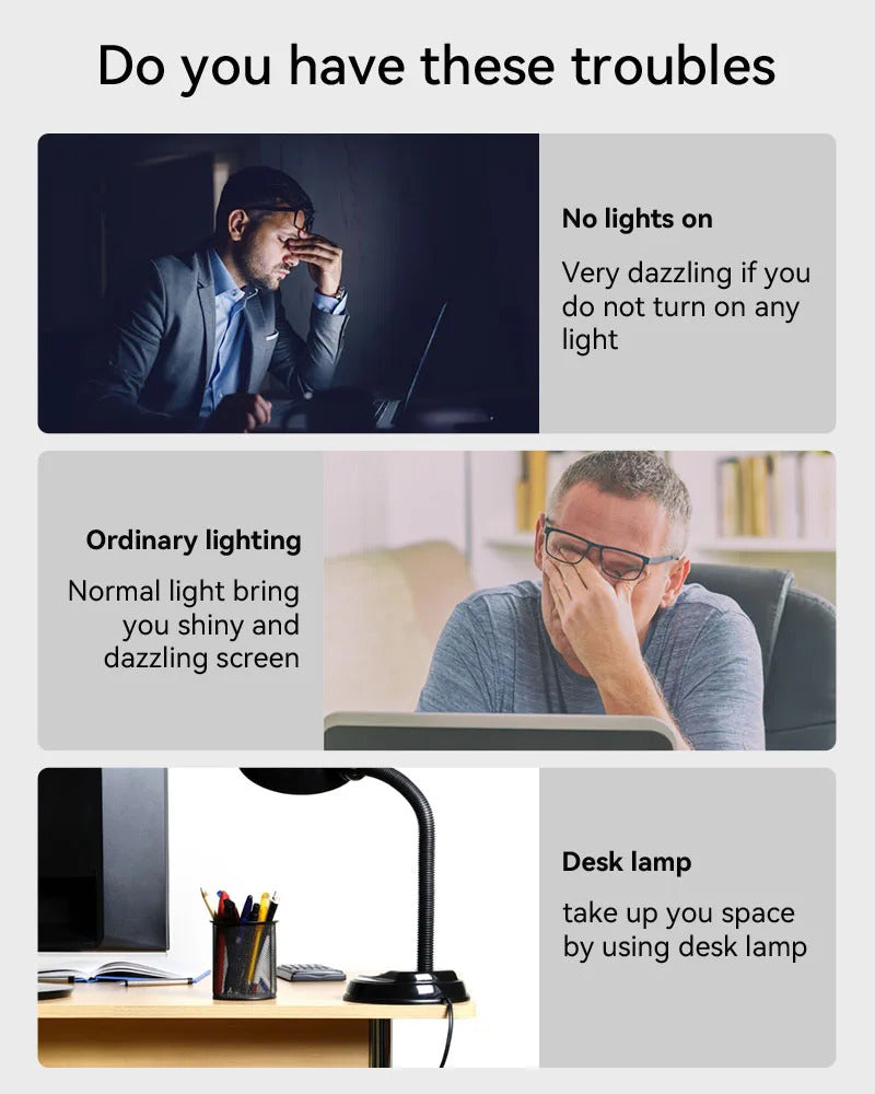 Image of Stepless dimming LED desk lamp for comfortable reading and computer use