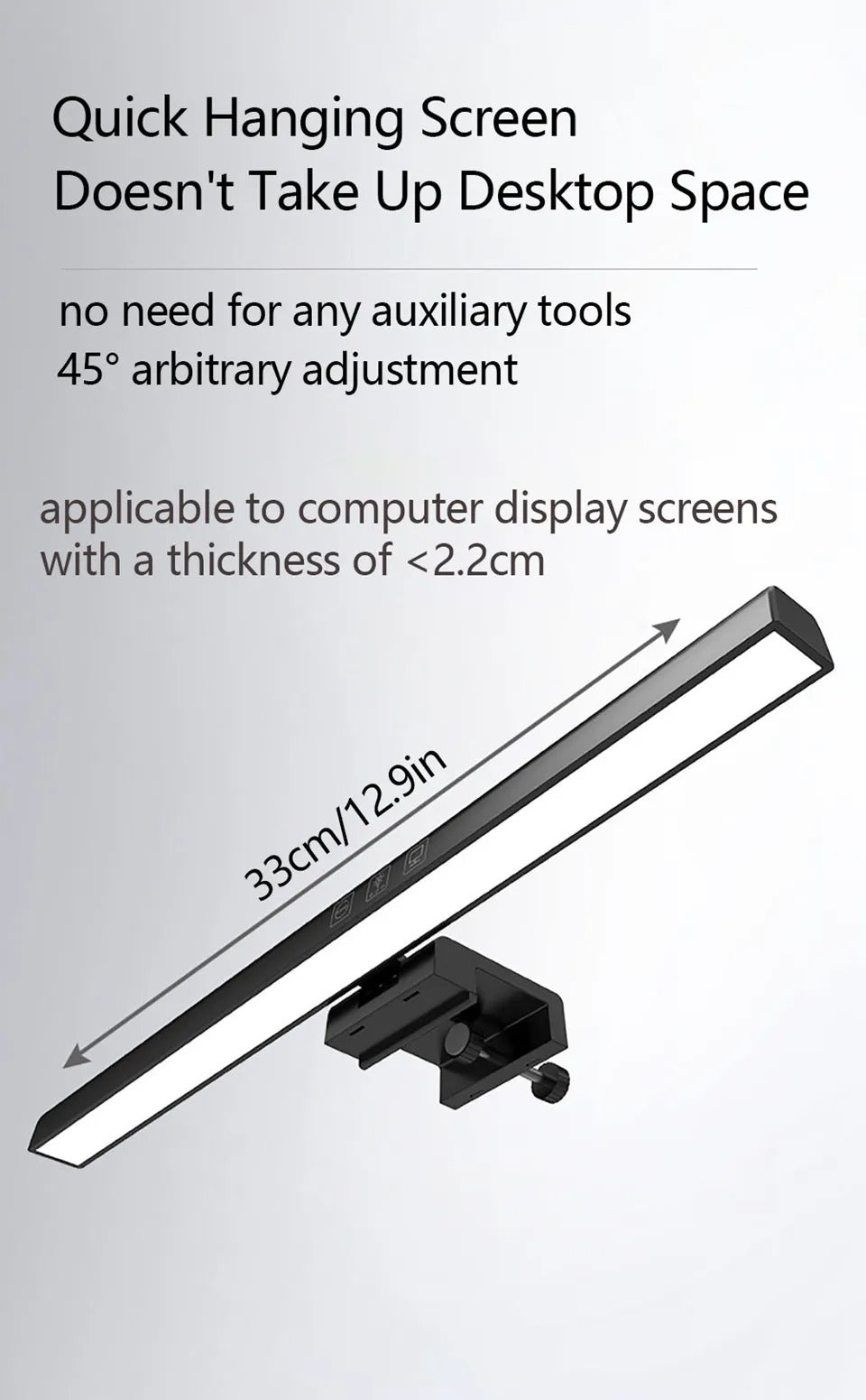 Image of Stepless dimming LED desk lamp for comfortable reading and computer use