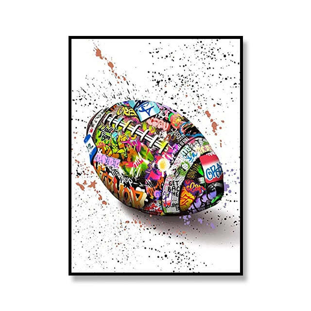 Image of Street graffiti canvas art print for urban chic home decor