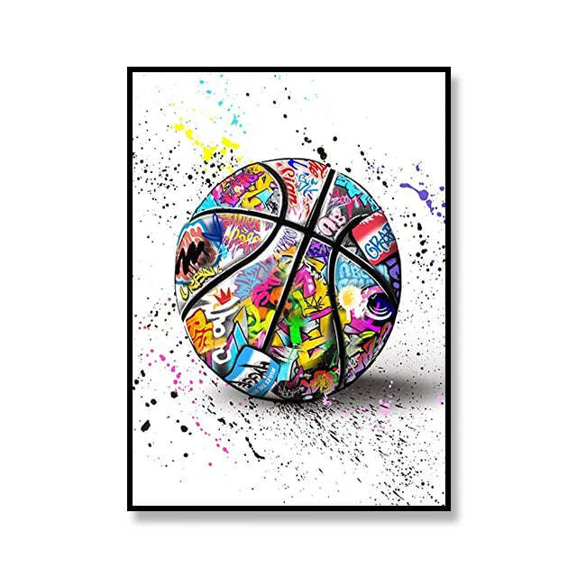 Image of Street graffiti canvas art print for urban chic home decor