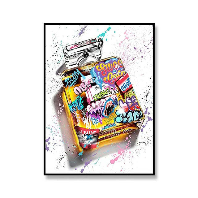 Image of Street graffiti canvas art print for urban chic home decor