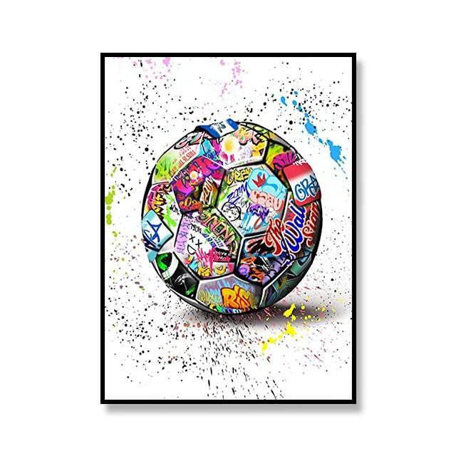 Image of Street graffiti canvas art print for urban chic home decor