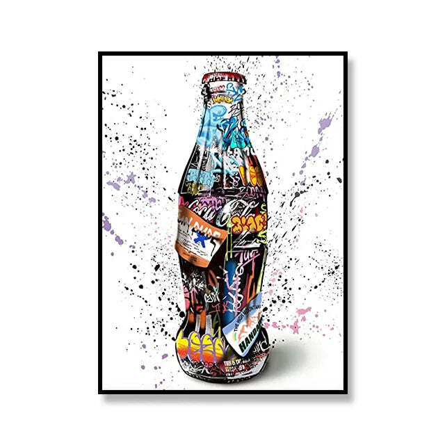 Image of Street graffiti canvas art print for urban chic home decor