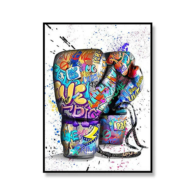 Image of Street graffiti canvas art print for urban chic home decor