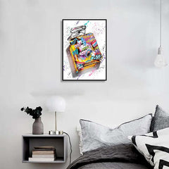 Image of Street graffiti canvas art print for urban chic home decor