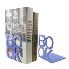 Image of Stylish metal bookends for perfect desktop organization