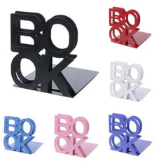 Image of Stylish metal bookends for perfect desktop organization