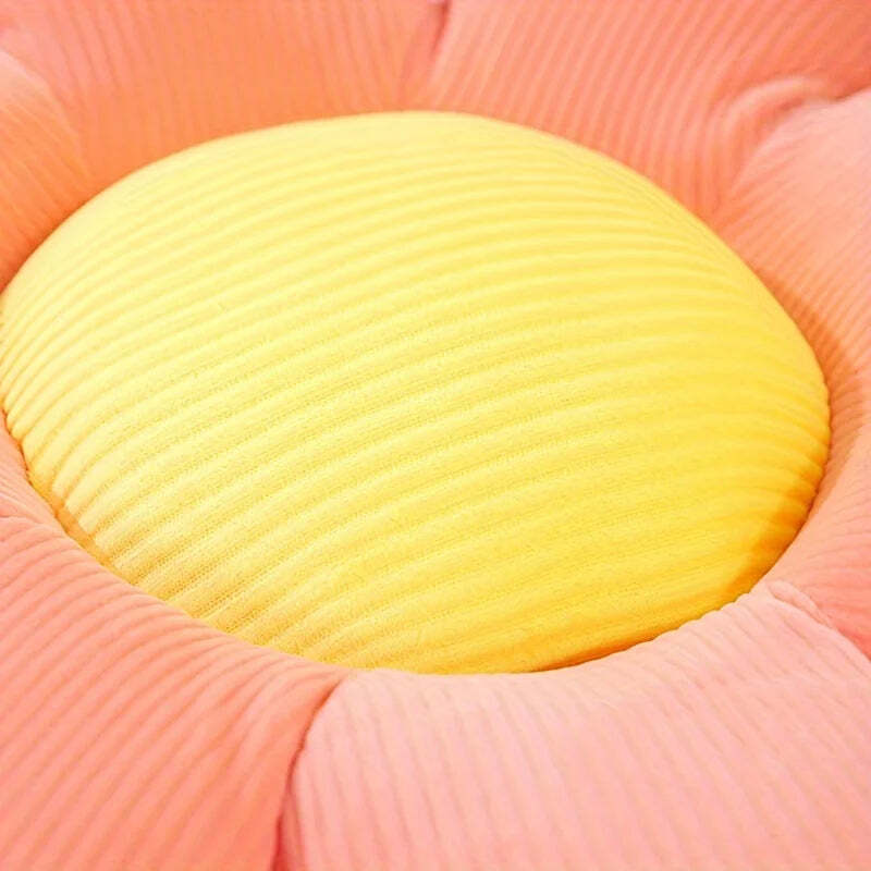 Image of Sunflower daisy seat cushion for office or home décor