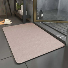 Image of Super absorbent non-slip diatomite bath mat for quick drying and comfort