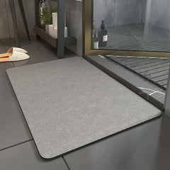 Image of Super absorbent non-slip diatomite bath mat for quick drying and comfort