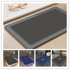 Image of Super absorbent non-slip diatomite bath mat for shower and bathroom