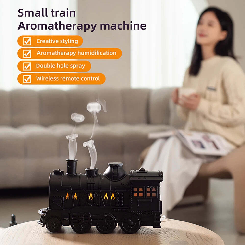 Image of Train air humidifier with ultrasonic aromatherapy and remote control