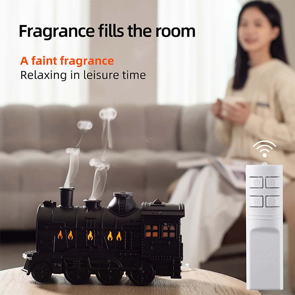 Image of Train air humidifier with ultrasonic aromatherapy and remote control