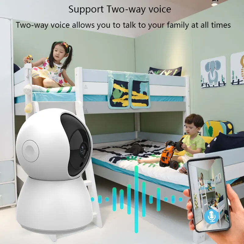 Image of Tuya 1080P smart mini WiFi indoor surveillance camera with automatic tracking and two-way audio