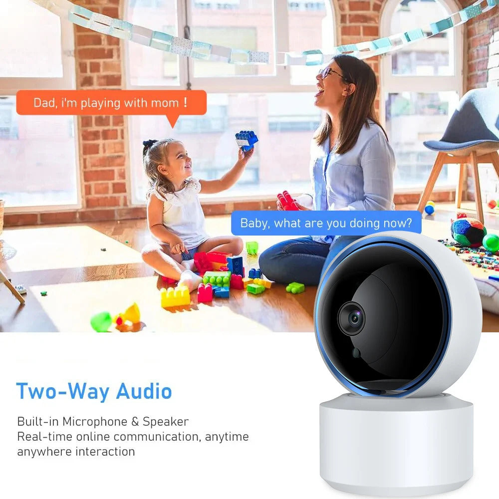 Image of Tuya 1080P WiFi IP camera baby monitor with 360° PTZ and night vision