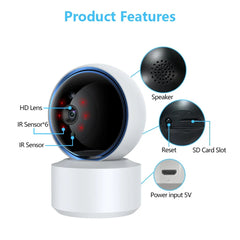 Image of Tuya 1080P WiFi IP camera baby monitor with 360° PTZ and night vision