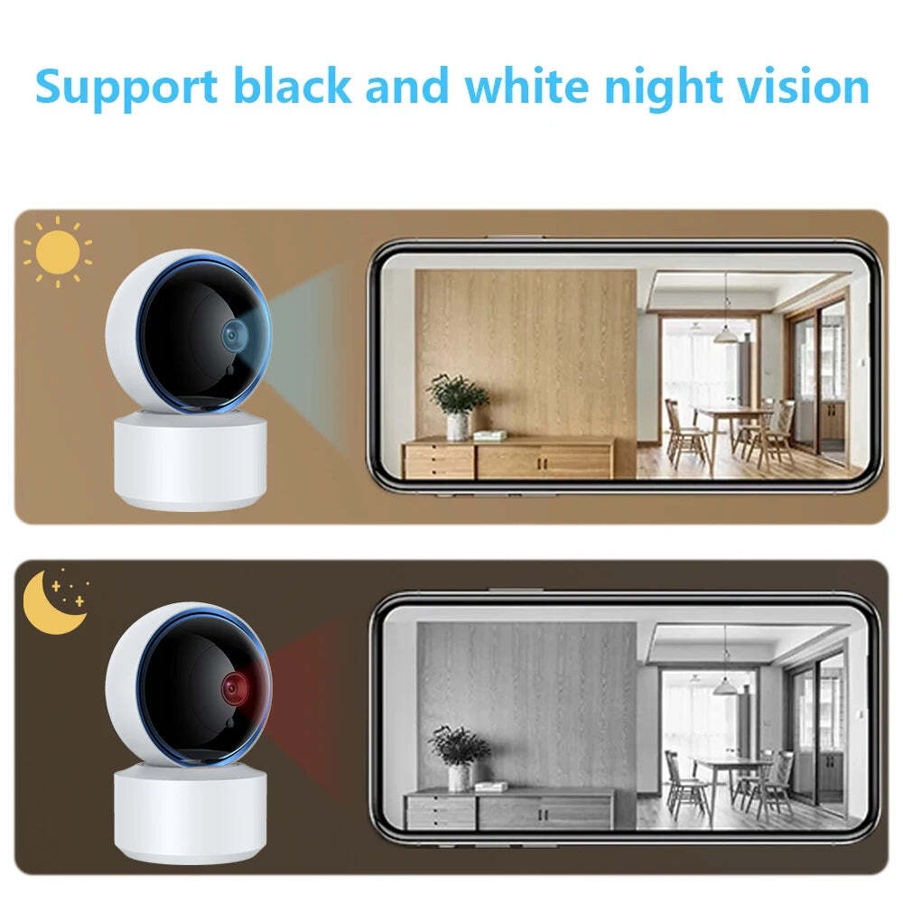 Image of Tuya 1080P WiFi IP camera baby monitor with 360° PTZ and night vision