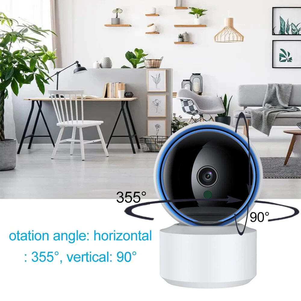 Image of Tuya 1080P WiFi IP camera baby monitor with 360° PTZ and night vision