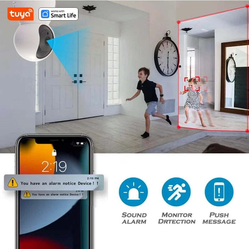 Image of Tuya smart 4MP indoor camera with USB interface for home and pet monitoring