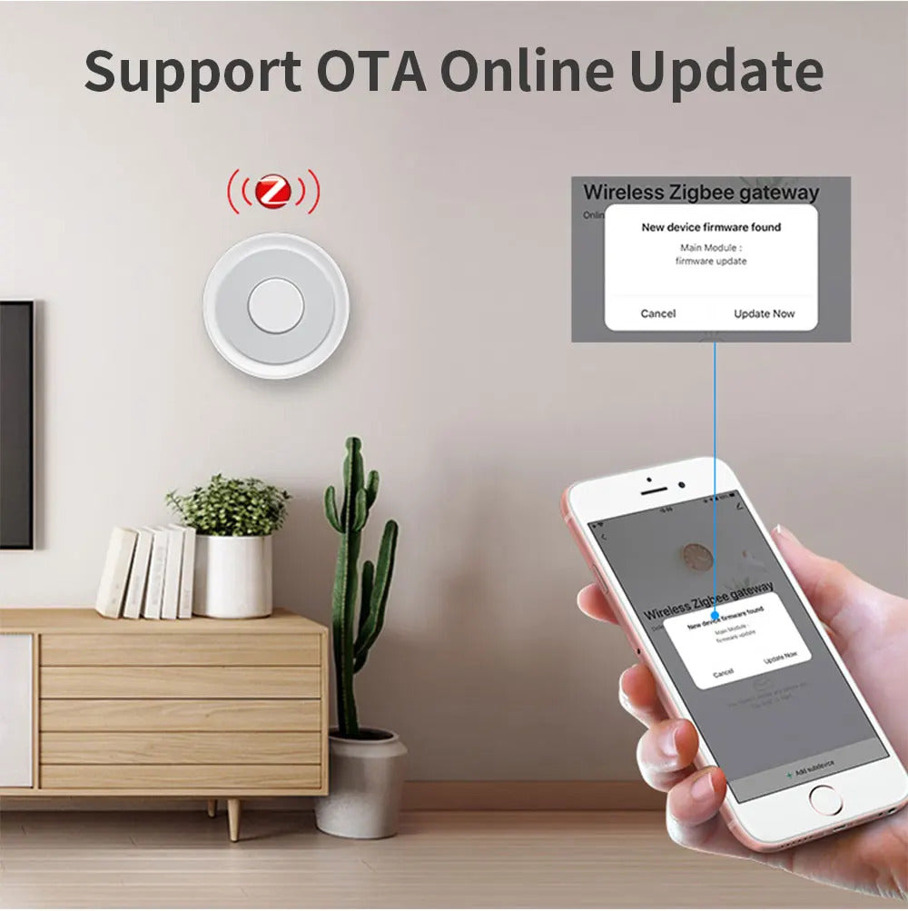 Image of Tuya Zigbee 3.0 hub for smart home control with app and voice compatibility