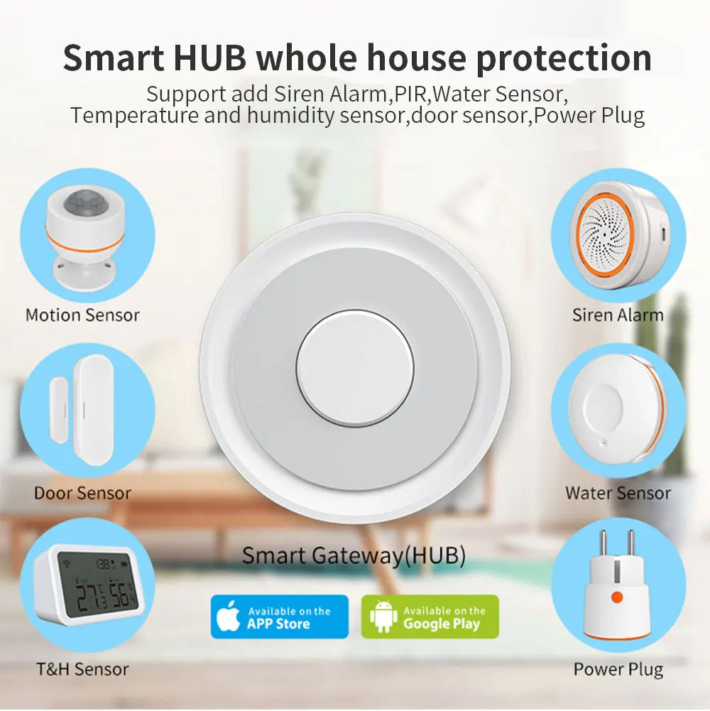 Image of Tuya Zigbee 3.0 hub for smart home control with app and voice compatibility