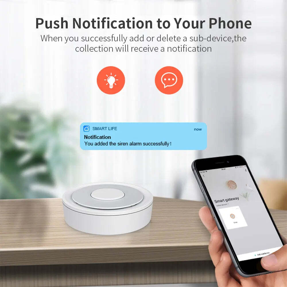 Image of Tuya Zigbee 3.0 hub for smart home control with app and voice compatibility