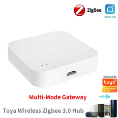 Image of Tuya Zigbee wireless hub gateway for smart home automation with Google Assistant compatibility