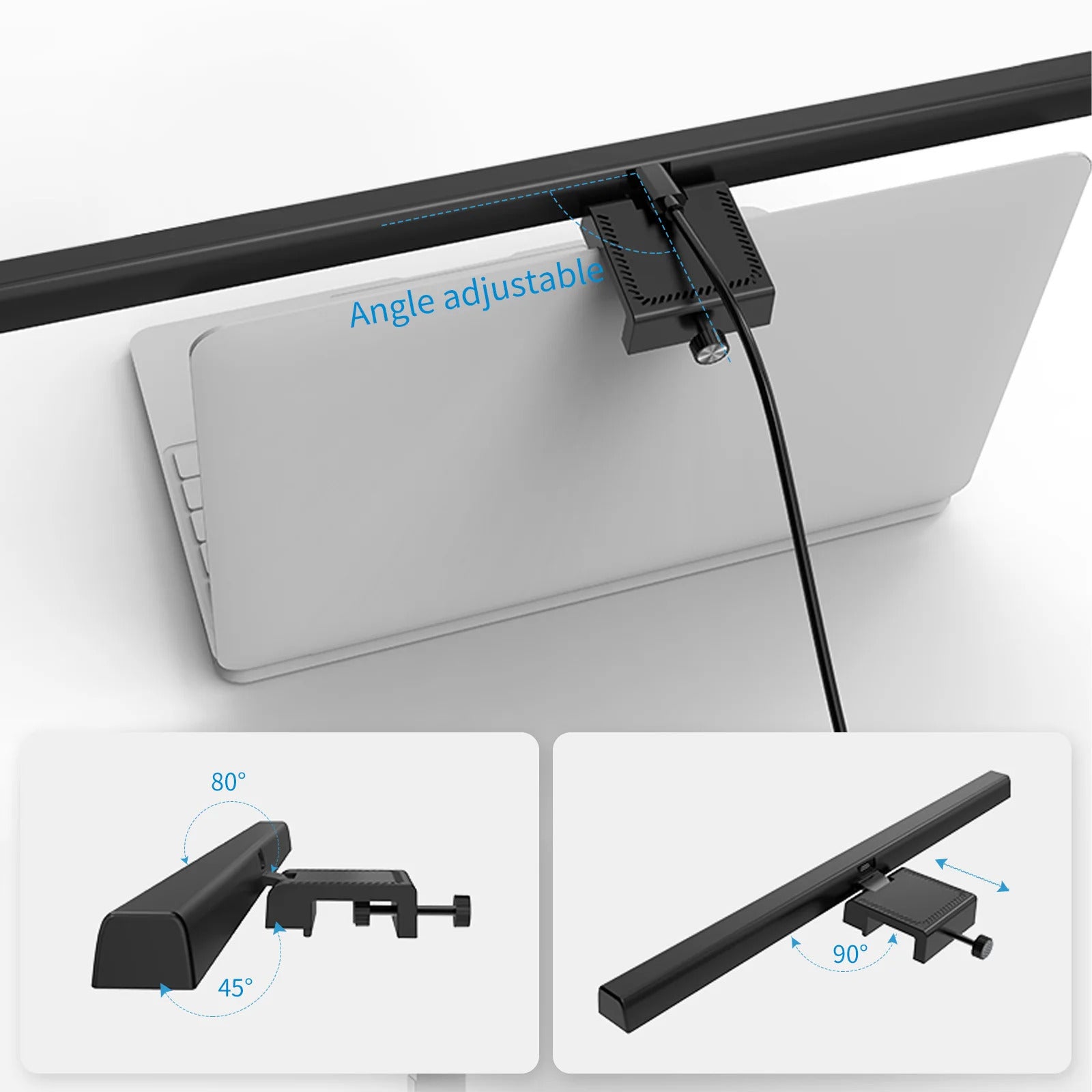 Image of USB dimmable RGB monitor light bar with adjustable color temperature