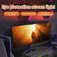 Image of USB dimmable RGB monitor light bar with adjustable color temperature