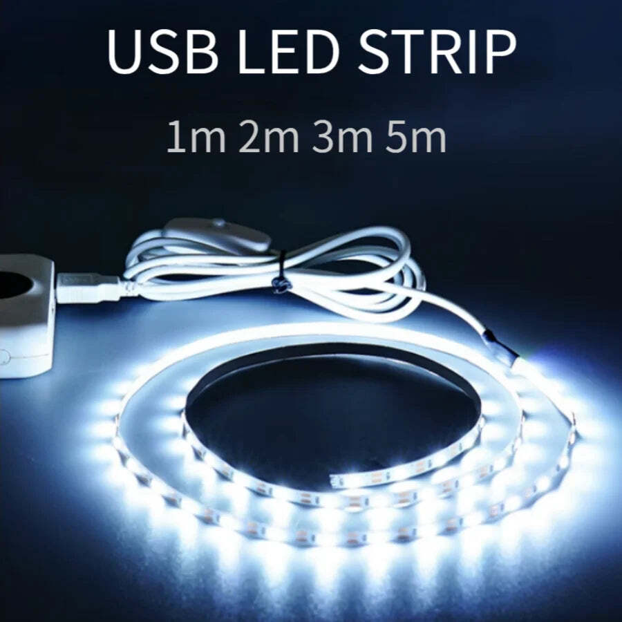 Image of USB LED strip light for stylish home decoration and backlighting