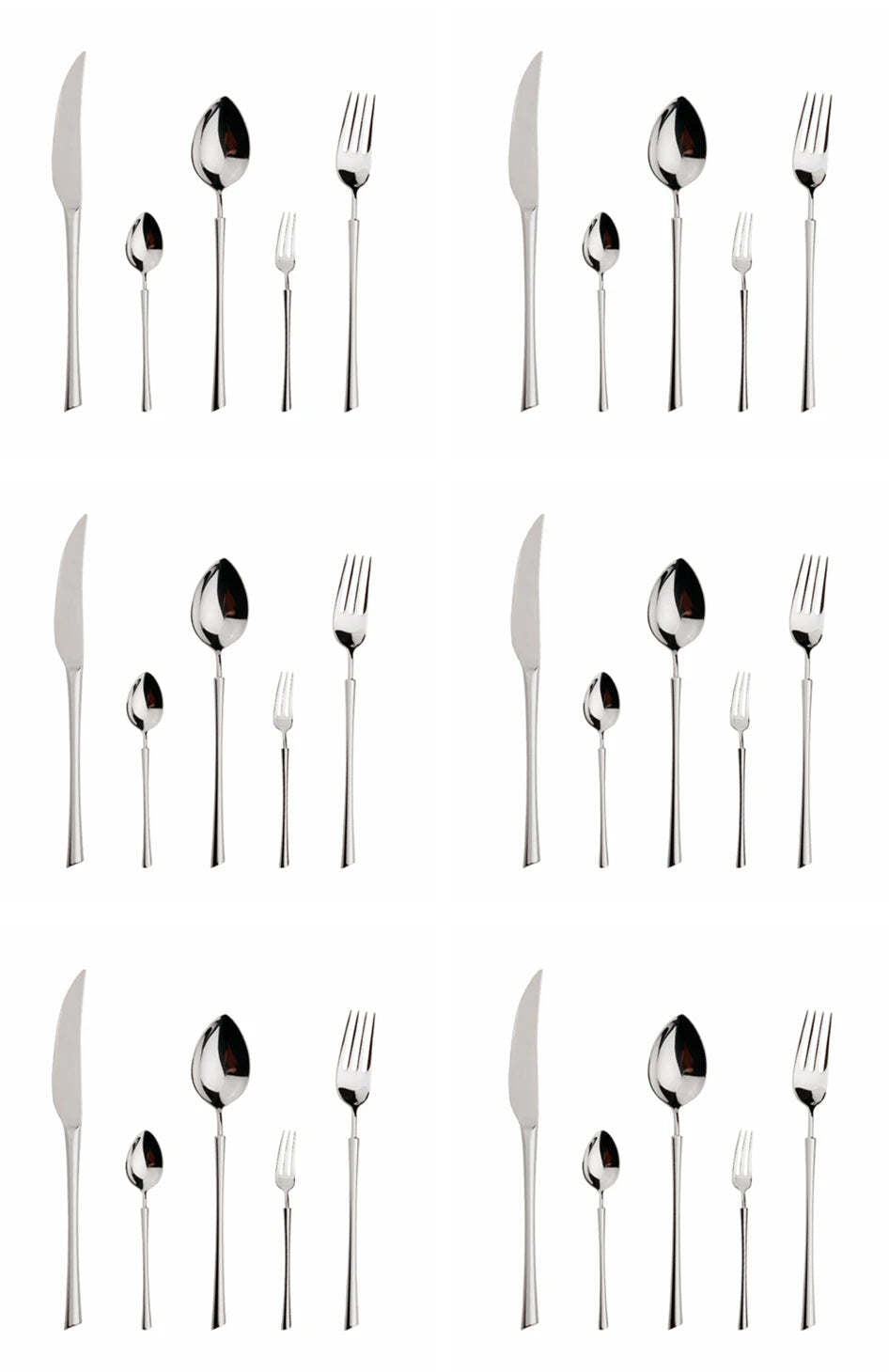 30-piece shiny gold stainless steel flatware set for stylish dining