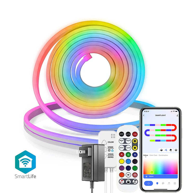 Acosh neon LED strip lights with music sync and RGBIC dreamcolor effect