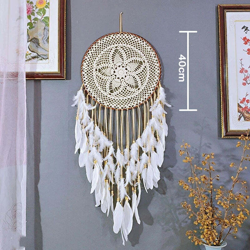 Big dream catcher with lights for kids' room decor