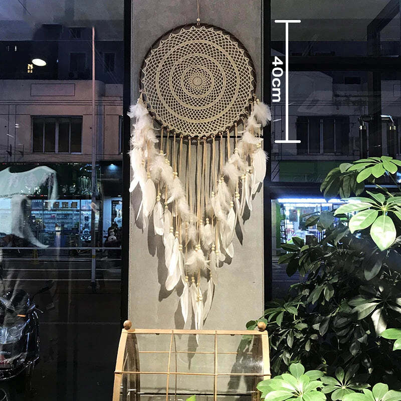 Big dream catcher with lights for kids' room decor