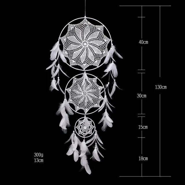 Big dream catcher with lights for kids' room decor