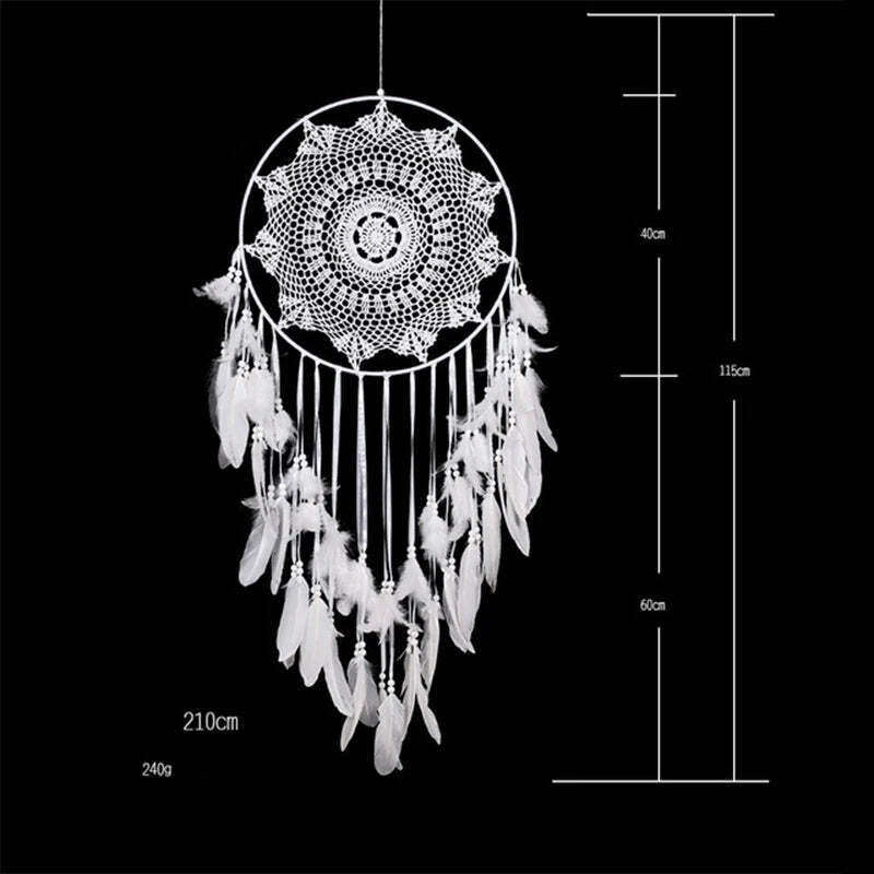 Big dream catcher with lights for kids' room decor