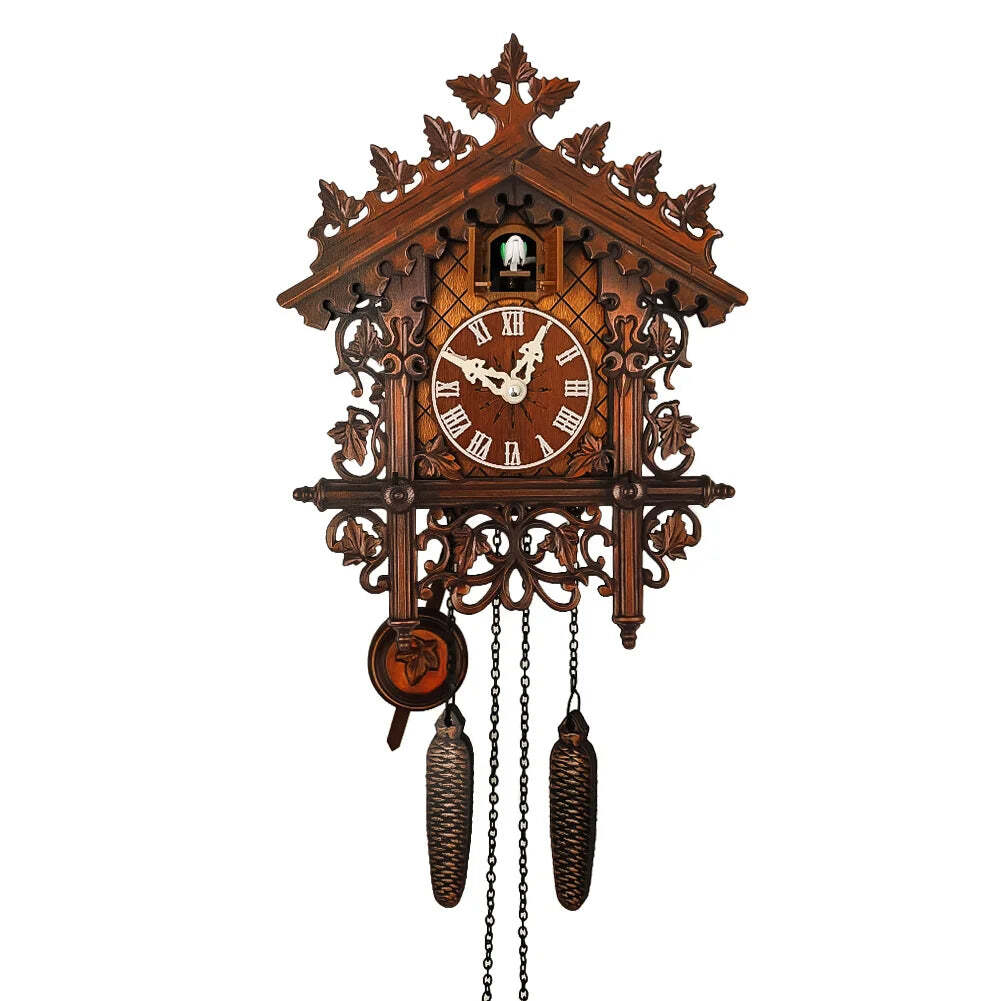 Classic wooden cuckoo wall clock for stylish home decor