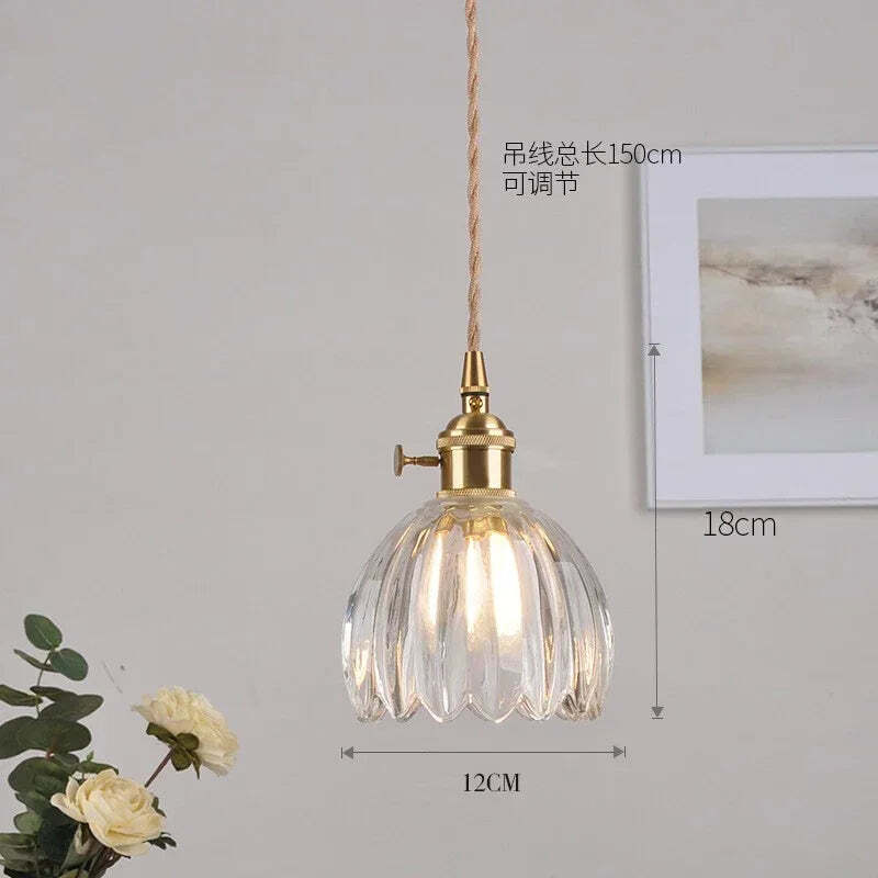 Copper glass amber floral pendant chandelier for modern interiors