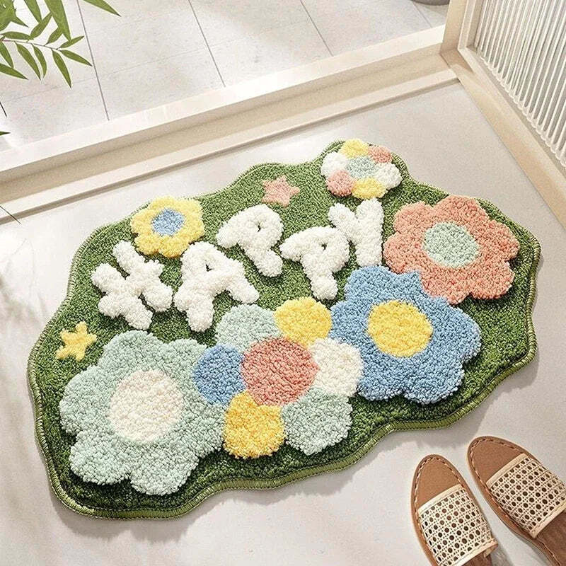 Cute flower-shaped bathroom mat for luxury comfort and style