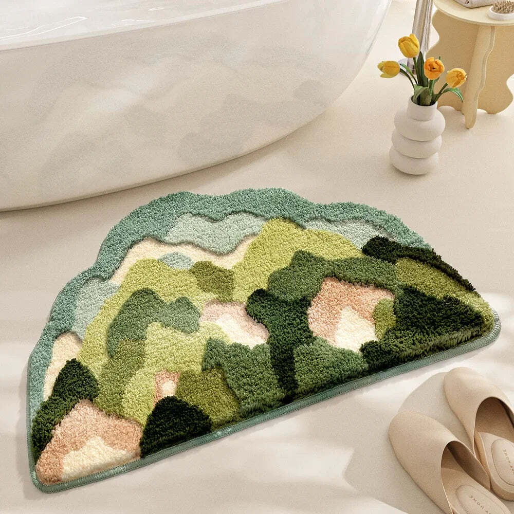 Cute flower-shaped bathroom mat for luxury comfort and style