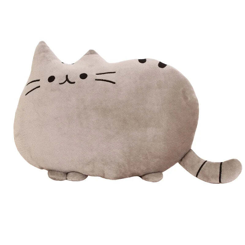 Cute plush cat cushion pillow for kids' rooms and home decor