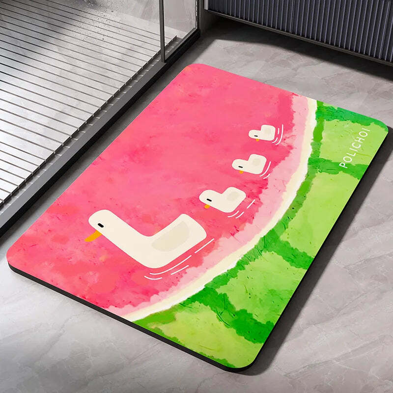 Diatomite bath mat with anti-slip and quick-dry features for eco-friendly bathrooms