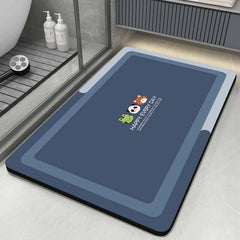 Diatomite bath mat with anti-slip and quick-dry features for eco-friendly bathrooms