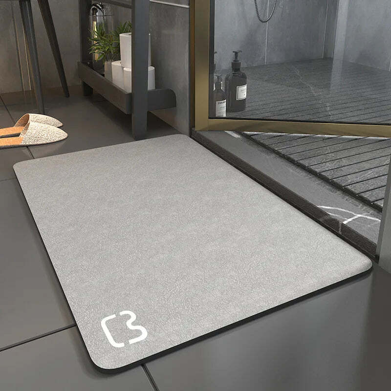 Diatomite mud anti-slip bath mat for moisture absorption and comfort