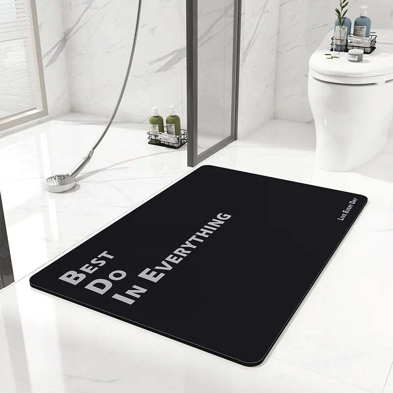 Diatomite mud anti-slip bath mat for moisture absorption and comfort