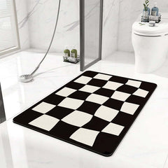 Diatomite mud anti-slip bath mat for moisture absorption and comfort