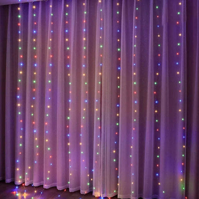 LED Christmas curtain lights for festive home decorations