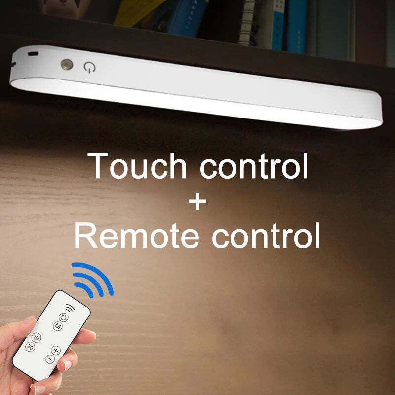 LED magnetic dimming desk lamp with USB recharge and remote control